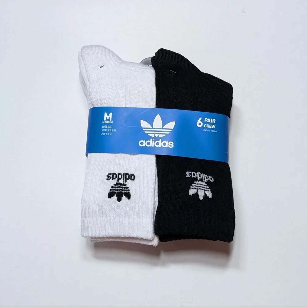 Adidas Originals Trefoil Cushioned Crew Socks 6 Pairs